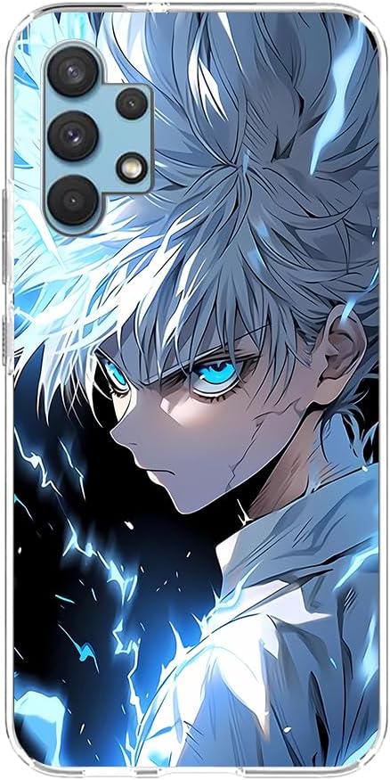 Clear Slim Soft Transparente Durable Caucho Silicona TPU Fundas Fit Funda para Samsung Galaxy A32 5G Killua Zoldyck Anime Japón 03