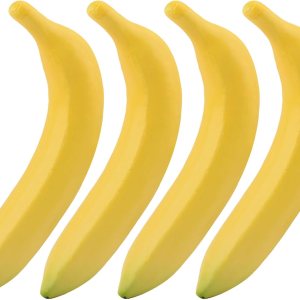 Plátanos artificiales falsos de plátano realista, plátanos amarillos, fruta falsa, accesorios de fruta sintética, decoración del hogar, cocina (4 Plátanos artificiales falsos de plátano realista, plátanos amarillos, fruta falsa, accesorios de fruta sintética, decoración del hogar, cocina (4