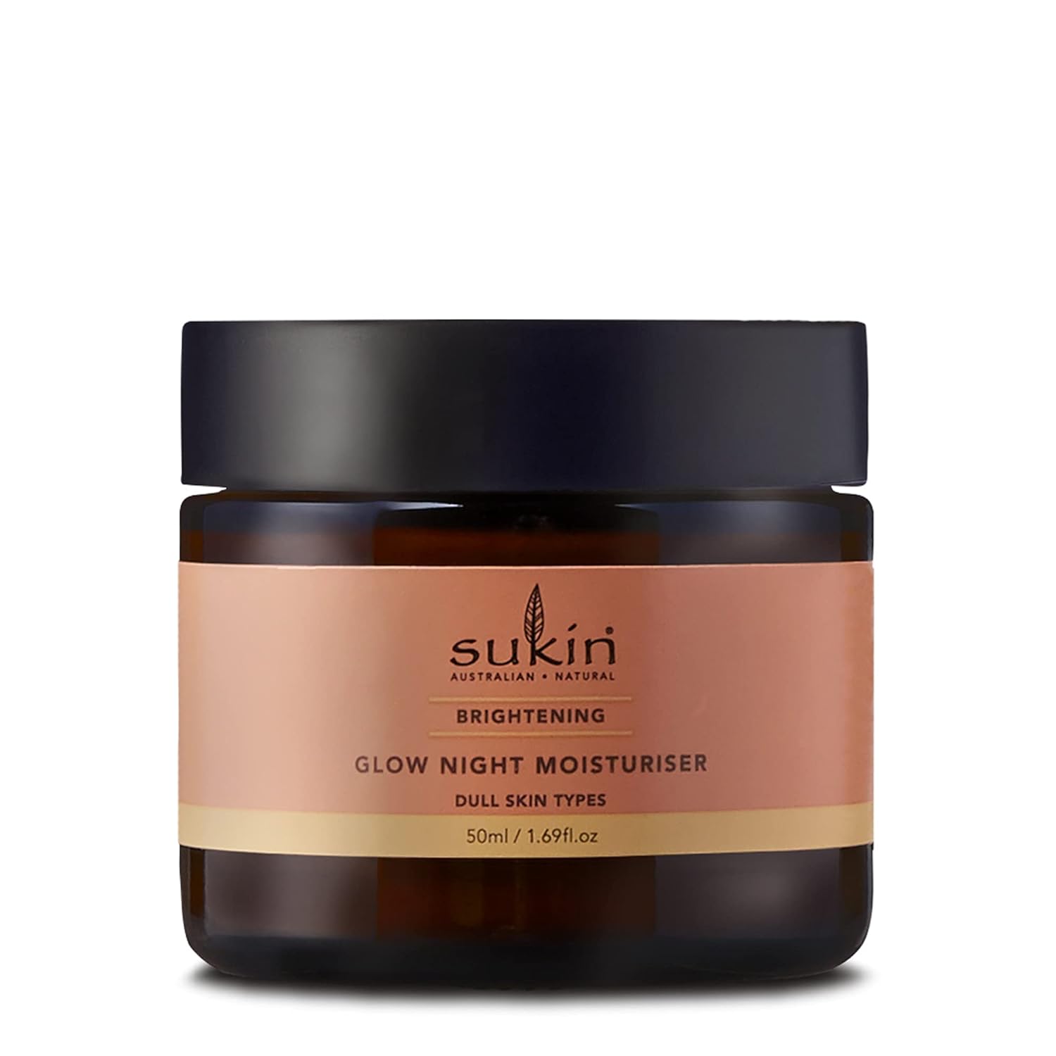 Sukin Hidratante nocturno Brightening Glow con ciruela Kakadu y vitamina E, 1.69 onzas
