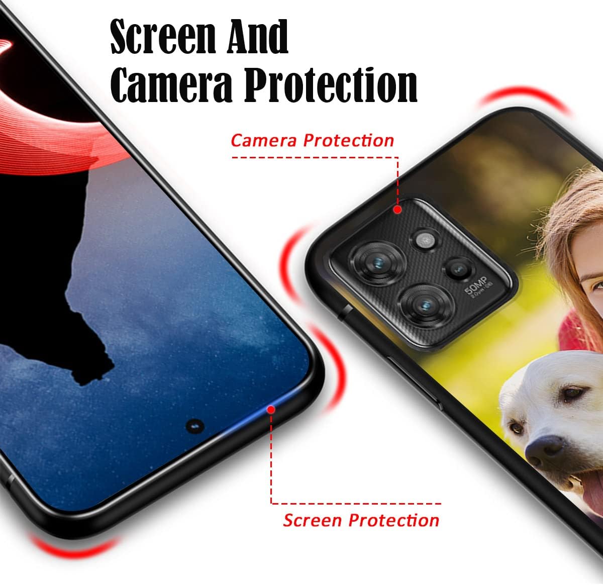 Funda personalizable para Motorola Moto Thinkphone 5G, nombre de texto con foto personalizable, cubierta personalizada para teléfono celular, funda