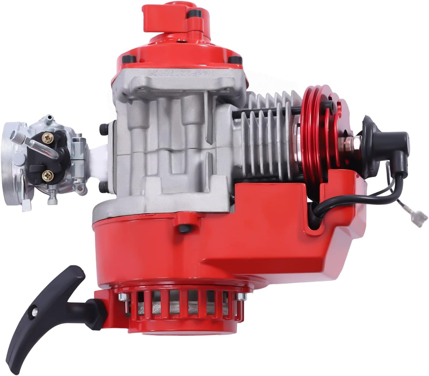 CNCEST Kit de motor de motor de 2 tiempos de 49 CC, motor de arranque de 6 dientes para 2 tiempos 49CC Pocket Bike Mini Dirt Bike ATV Scooter