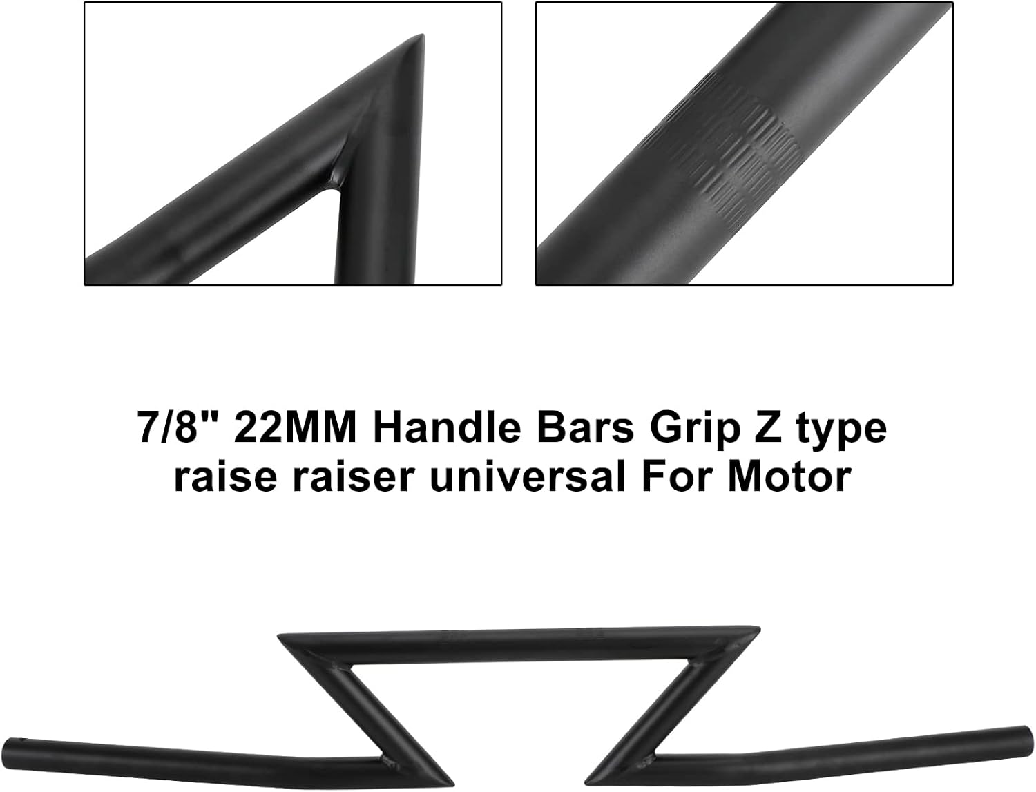 Areyourshop Motocicleta 78 “0.866 in manillar, universal 78 “0.866 in raiser Z-Bar Z-Barx manillar negro para Harley Touring Street Glide Electra