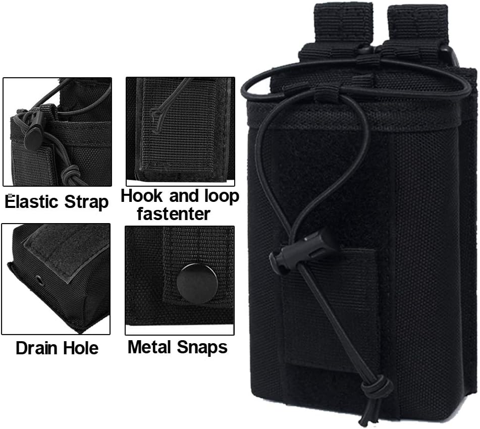 Bolsa de radio  1000D Tactical Molle ajustable de dos vías radios soporte bolsa para walkie talkies