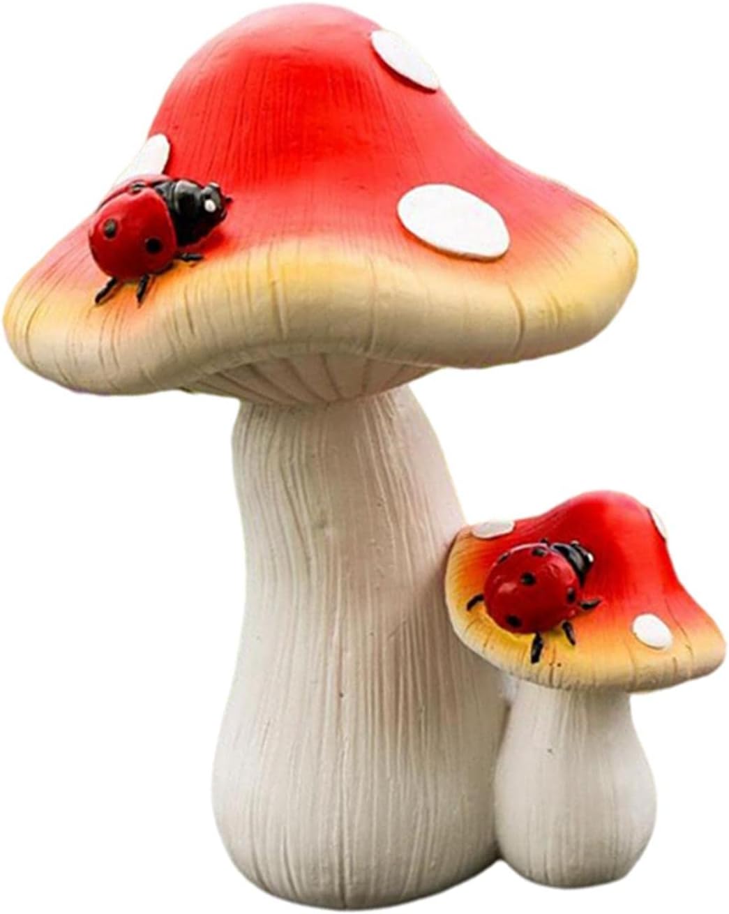 Estatua de seta de simulación, figuras de hongo, manualidades, escultura de hongo en miniatura para jardín, patio, patio, decoración de patio, 2