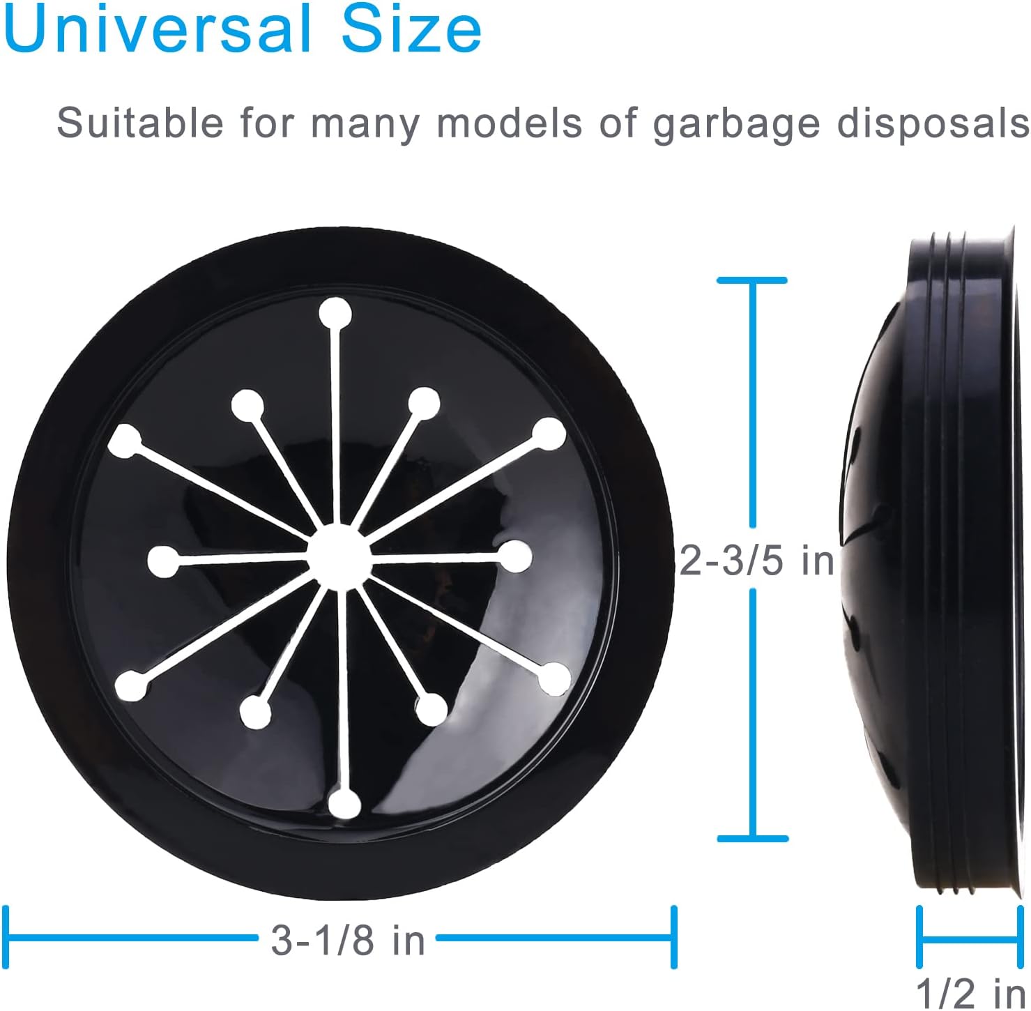 3 Packs Garbage Disposal Splash Guard Sink Baffle, 3-18 Inch Food Waste Disposer Accessories, Suitable for Waste King, Whirlaway and GE Models