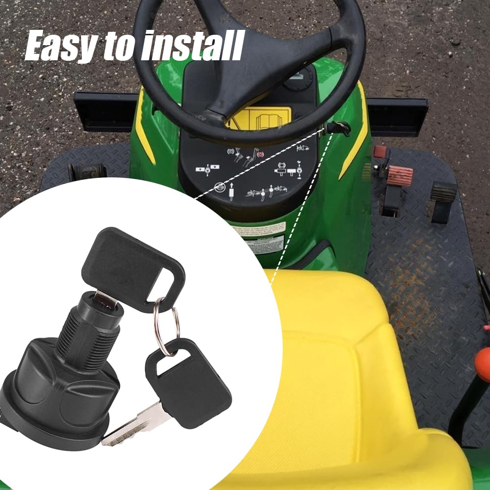 Interruptor giratorio de encendido con llaves AUC15805 TCA26088 TCA24615 UC10104 AUC13979 se adapta a John Deere 636M 648M 652M 652R Quik-Trak