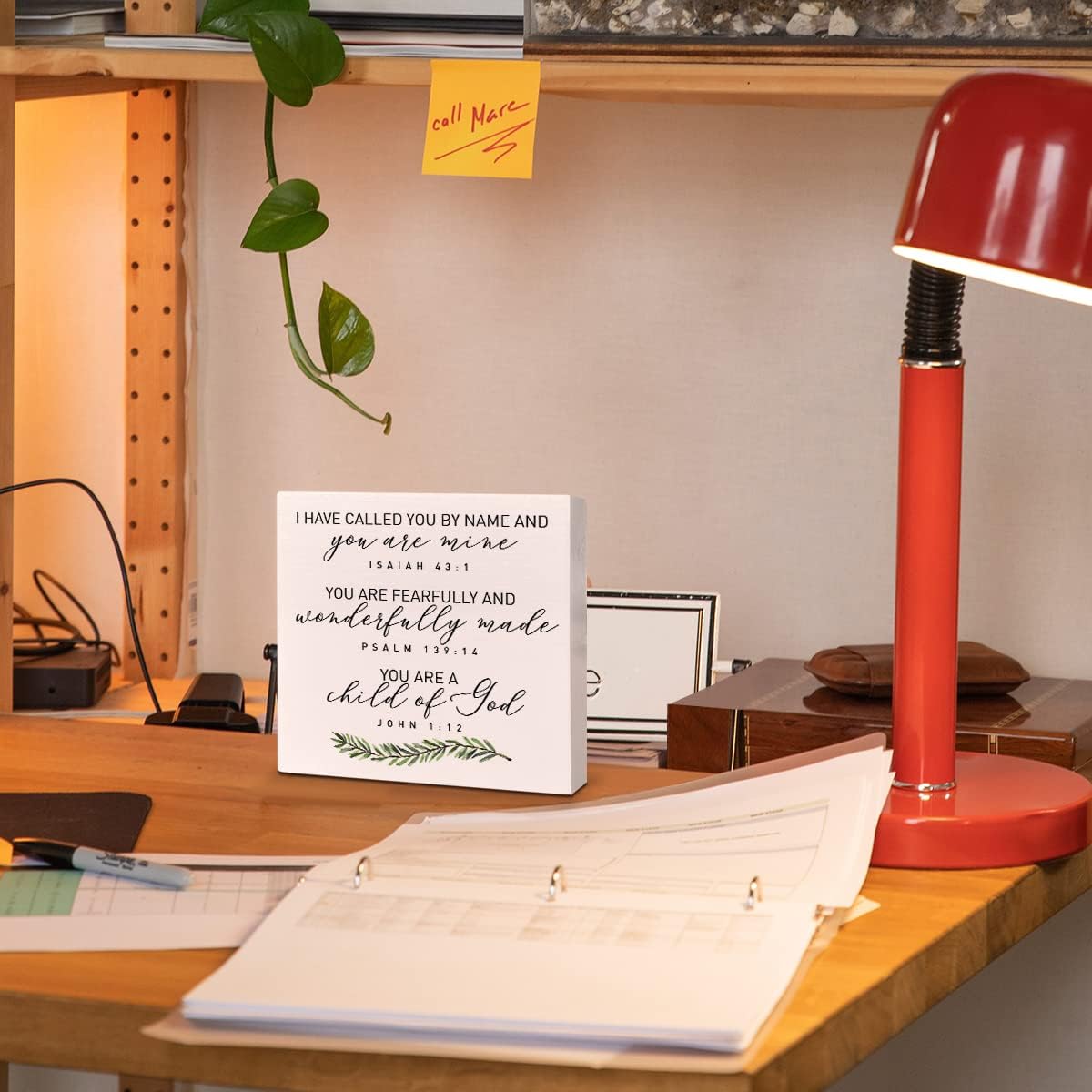 Decoración de letrero de caja de madera para escritorio de guardería, decoración de escritura de guardería con texto en inglés “Fearfully &