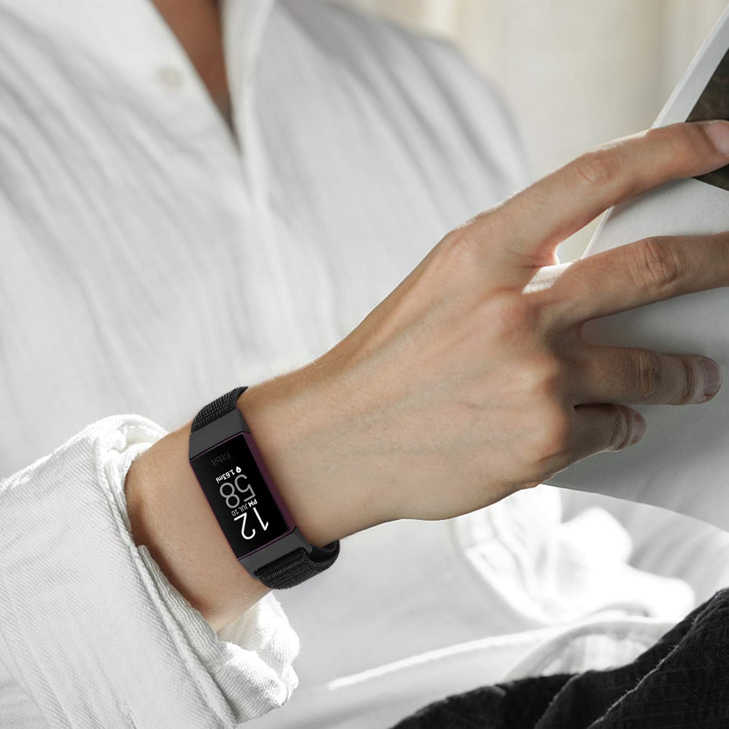 Correas de nailon para reloj, compatibles con Fitbit Charge 4, Charge 3, Edición especial, correa de repuesto suave, deportiva, transpirable con