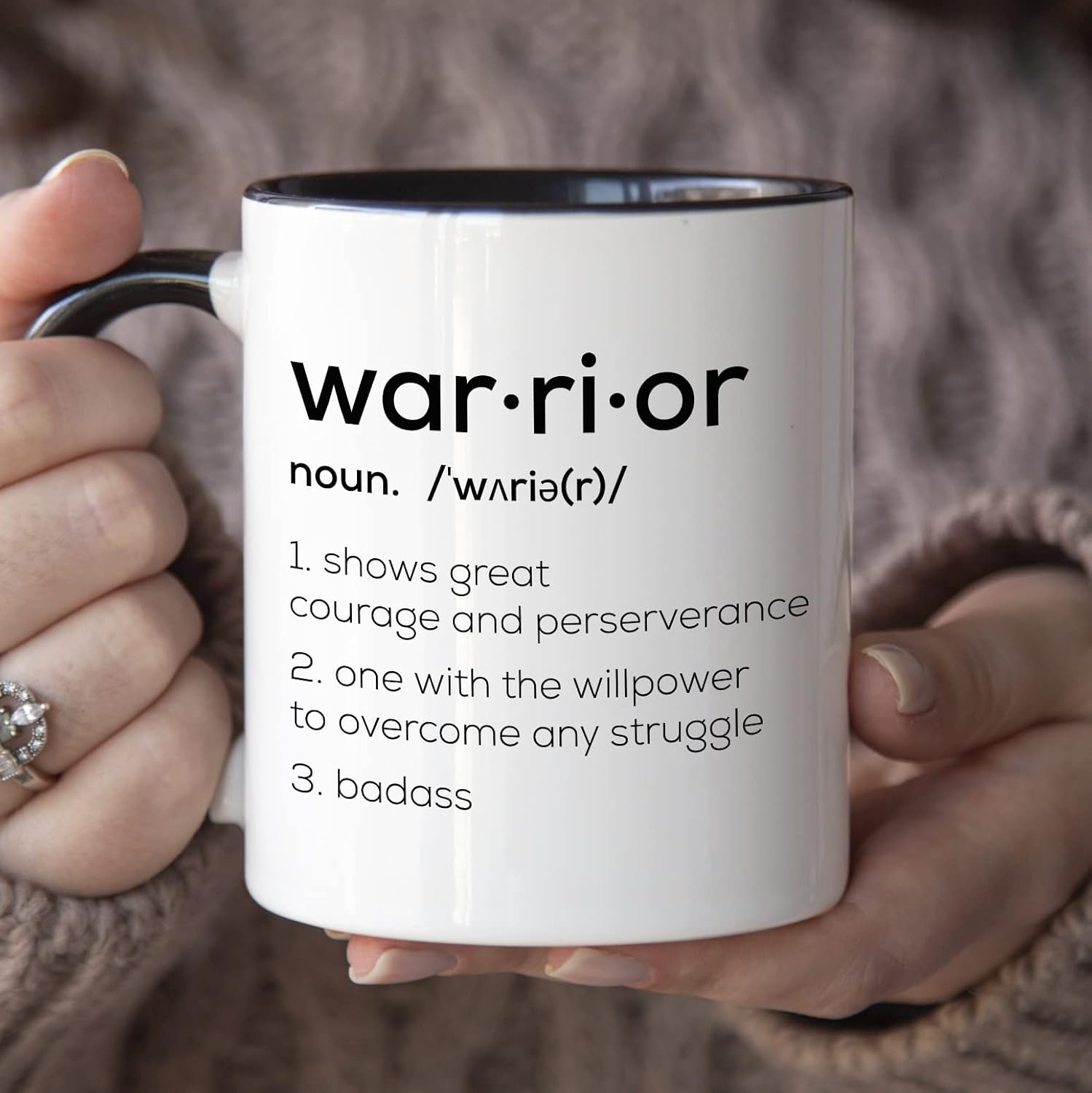YouNique Designs Taza con texto en inglés “Get Well Soon para mujer, 11 onzas”, taza de guerrero, motivo, sobriety, Badass Women, Proud Of You Cup