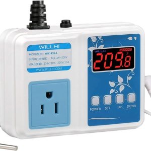 WH1436A Termostato Switch Sous Vide NTC 10K con sensor de termostato y conductor de temperatura 10K, versión mejorada WH1436A Termostato Switch Sous Vide NTC 10K con sensor de termostato y conductor de temperatura 10K, versión mejorada