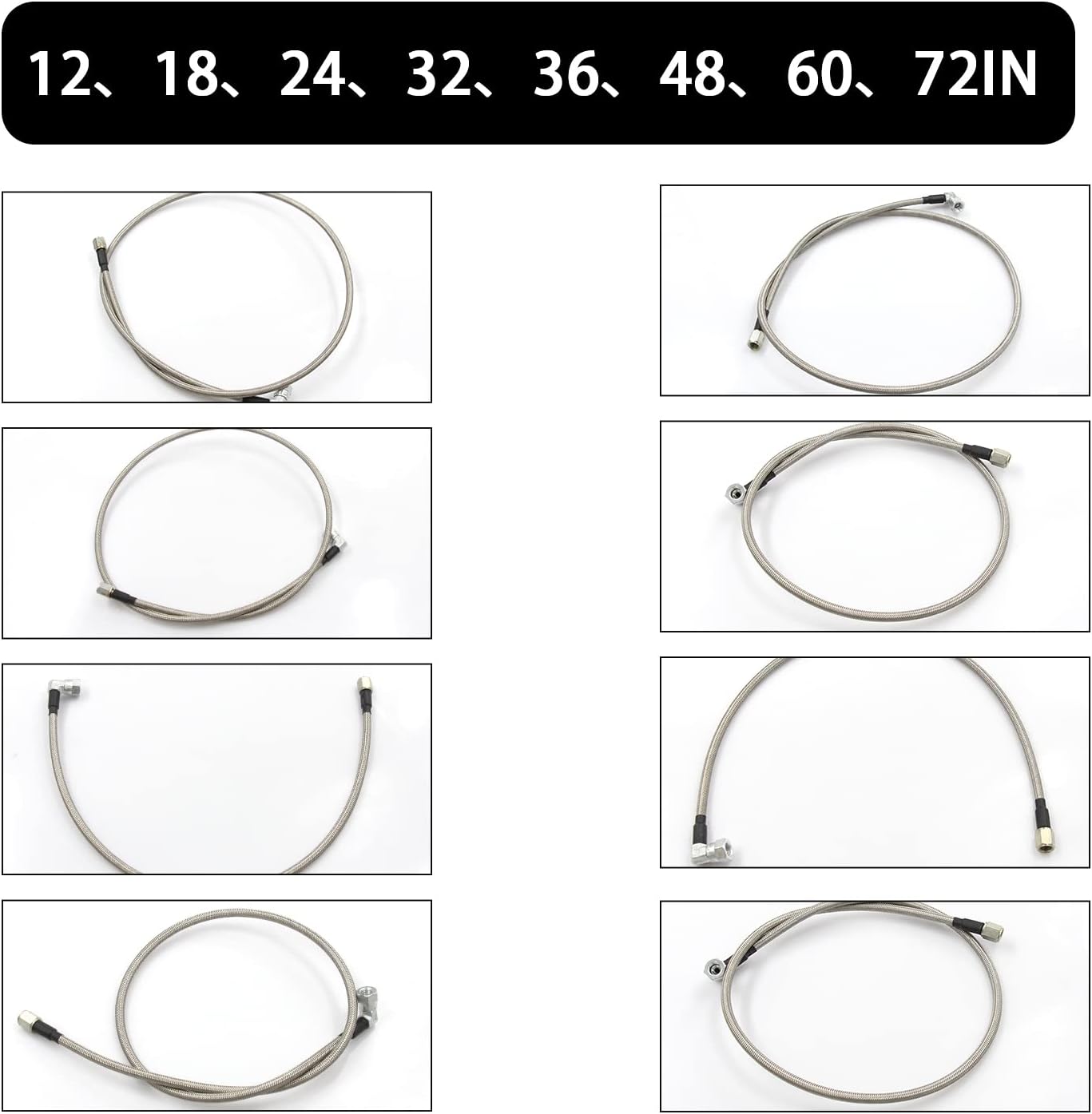 Línea de alimentación de aceite Turbo trenzada de acero inoxidable 4AN 48 “turbocompresor drenaje de aceite de retorno de línea de manguera y