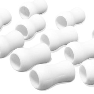DALIX Borlas para ventanas, pomos de cordón verticales horizontales, color blanco, paquete de 15 DALIX Borlas para ventanas, pomos de cordón verticales horizontales, color blanco, paquete de 15