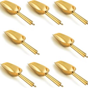 P&P CHEF – Juego de 8 mini cucharadas de 3 onzas, cubo de hielo dulce de acero inoxidable para el hogar, bar, bufé, recipientes de boda, fácil de P&P CHEF – Juego de 8 mini cucharadas de 3 onzas, cubo de hielo dulce de acero inoxidable para el hogar, bar, bufé, recipientes de boda, fácil de