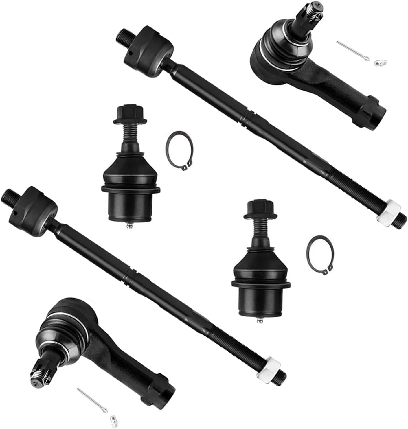 SCITOO 6 unids Kit de suspensión delantera interior exterior barra de acoplamiento extremos inferiores rótulas para 2004-2006 para Ford para F-150