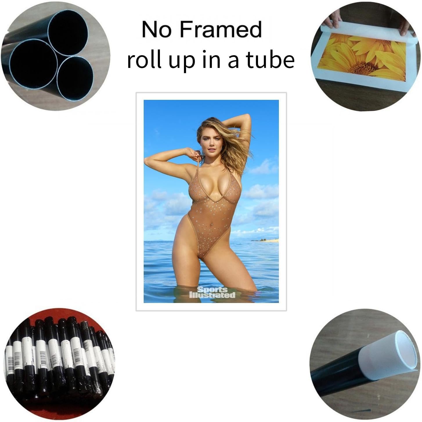 JESCTA Kate Upton – Póster hermoso y sexy en lienzo, modelos, arte de pared para decoración del hogar y la oficina, sin marco, 24 x 16 pulgadas