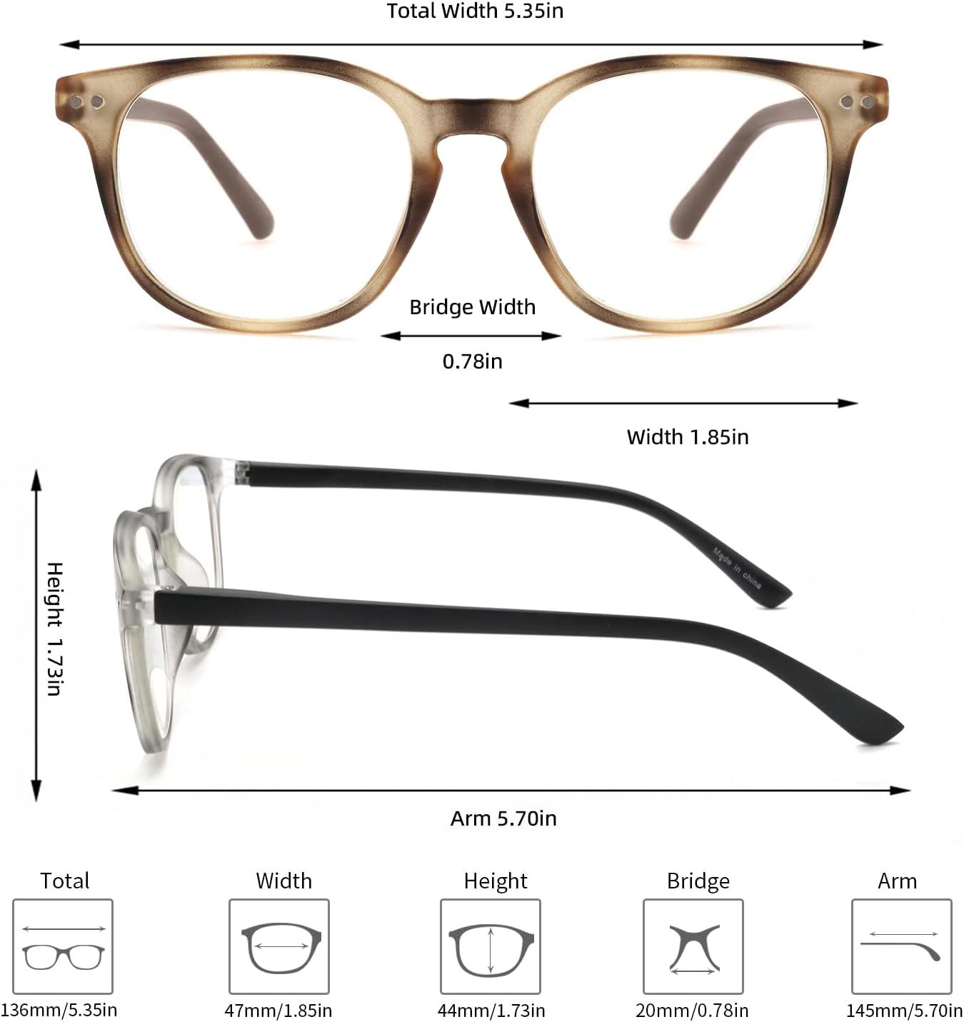 Areyeth 2 pares de anteojos de lectura redondos retro para mujer, lectores con bloqueo de luz azul, anteojos de moda antifatiga ocular (2.50X)