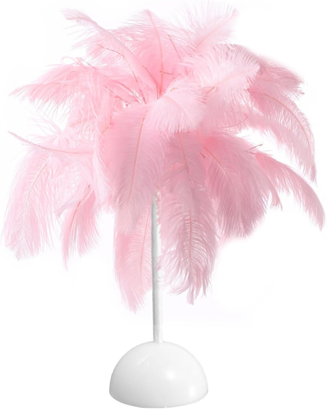 CENGNIAN Moderna lámpara de mesa de plumas, lámpara de noche, funciona con pilas, lámpara de mesa LED para dormitorio, sala de estar, fiesta, boda,