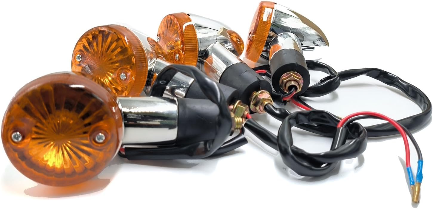 Señales de giro universales para motocicleta, luz intermitente delantera y trasera, compatible con Yamaha, motocicleta, bicicleta, cruiser, bobber,