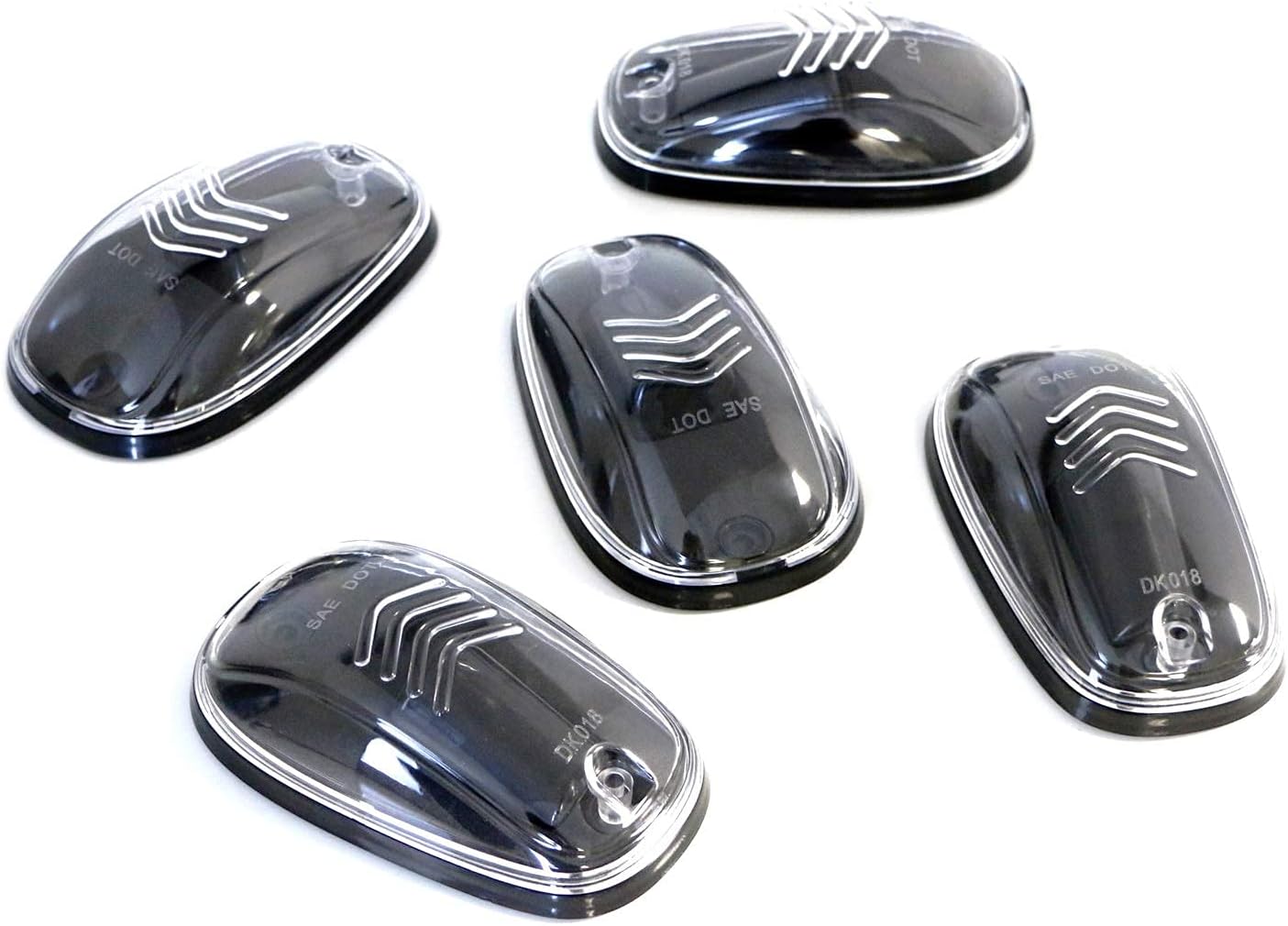 iJDMTOY Kit de montaje de luces LED ámbar de lente transparente para techo de cabina compatible con DodgeRAM ChevroletGMC Ford Toyota Trucks, juego