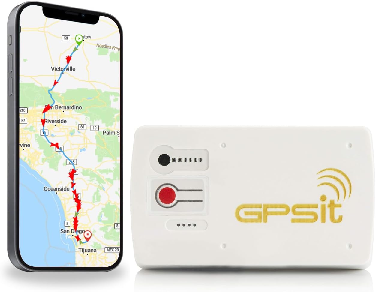 GPSit PAT-04 – Rastreador GPS alimentado por batería para paquete, envío, carga, vehículo, flota, activo, equipo, niño, familia, persona, carga