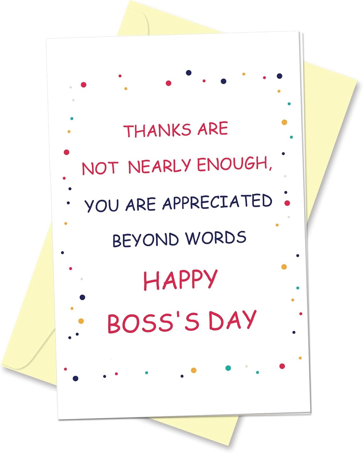 Tarjeta conmovedora del día del jefe, tarjeta del día del jefe sinceramente para líder, tarjeta de feliz día del jefe para él, tarjeta de