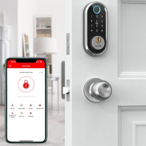 Cerradura de puerta de entrada sin llave con perilla Perilla de puerta Hornbill con cerradura inteligente – Juego de cerradura de combinación de Cerradura de puerta de entrada sin llave con perilla Perilla de puerta Hornbill con cerradura inteligente – Juego de cerradura de combinación de
