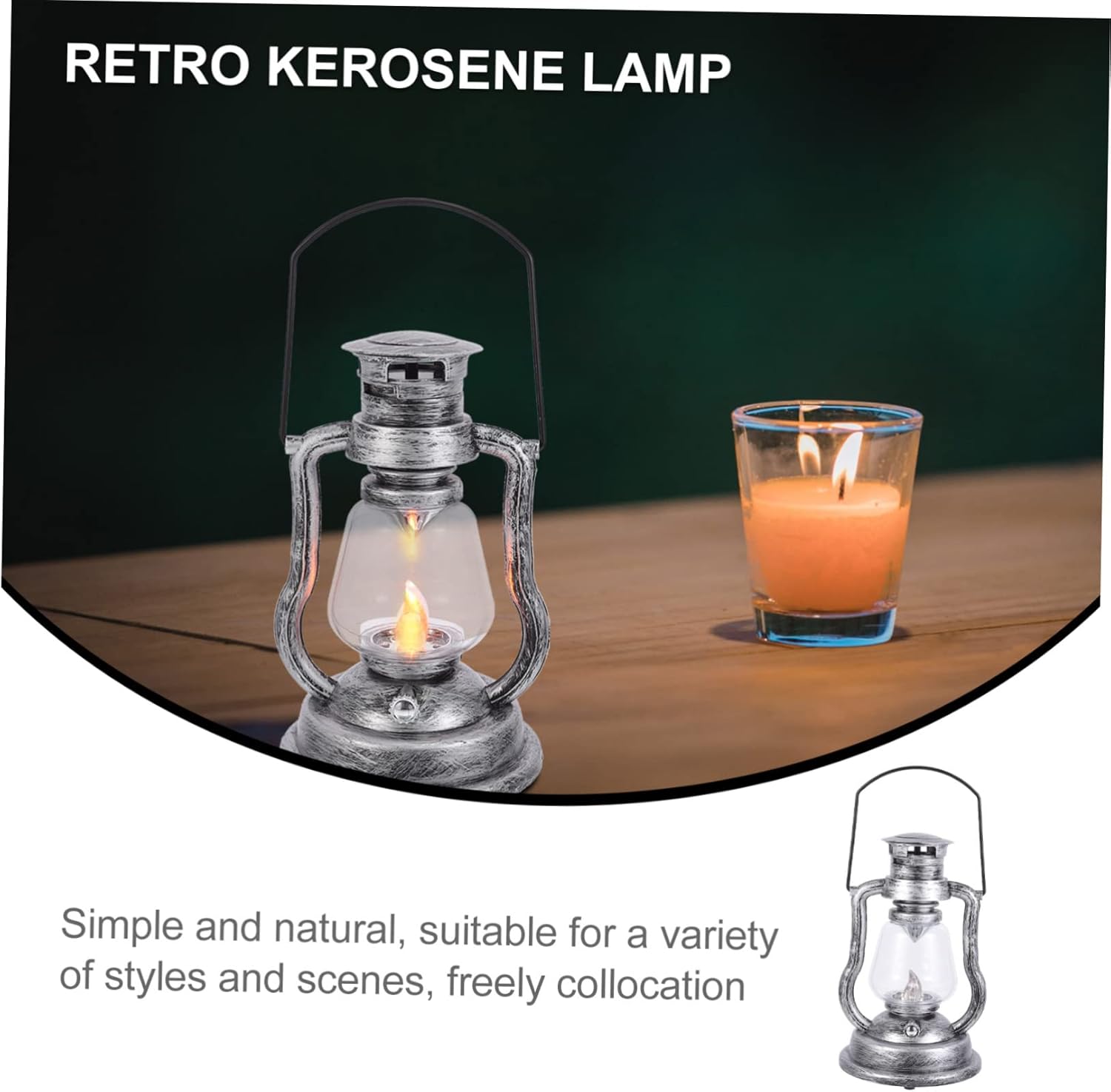 1 unid linterna retro recargable lámpara de aceite asiático lámpara colgante linterna rústica queroseno luz de aceite de mano lámpara de aceite de