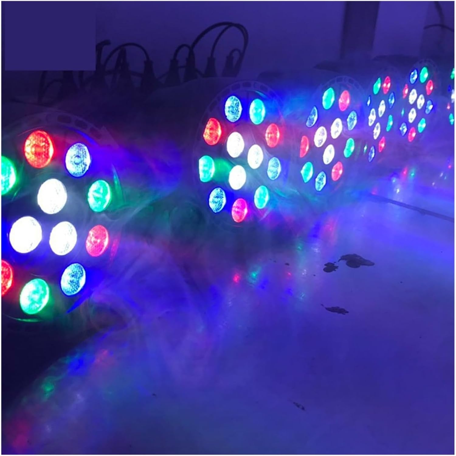 Luz de escenario Dj 3 en 1 luces LED de fiesta de 12 x 3 W, luz de par plana, mini accesorio de lavado RGBW Dj luz vertical para escenario,