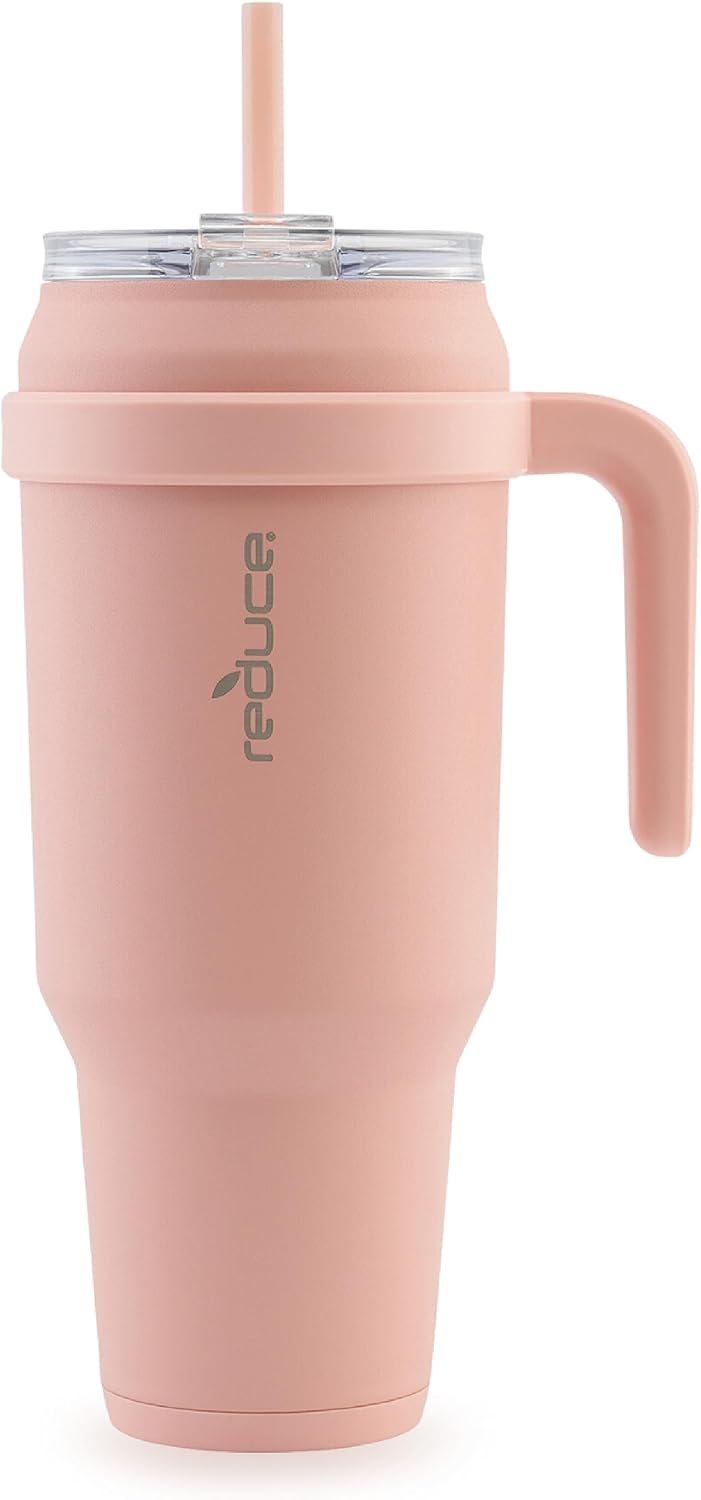REDUCE Cold1 – Vaso de 50 onzas con asa, botella de agua de acero inoxidable aislada al vacío para el hogar, la oficina o el automóvil, taza