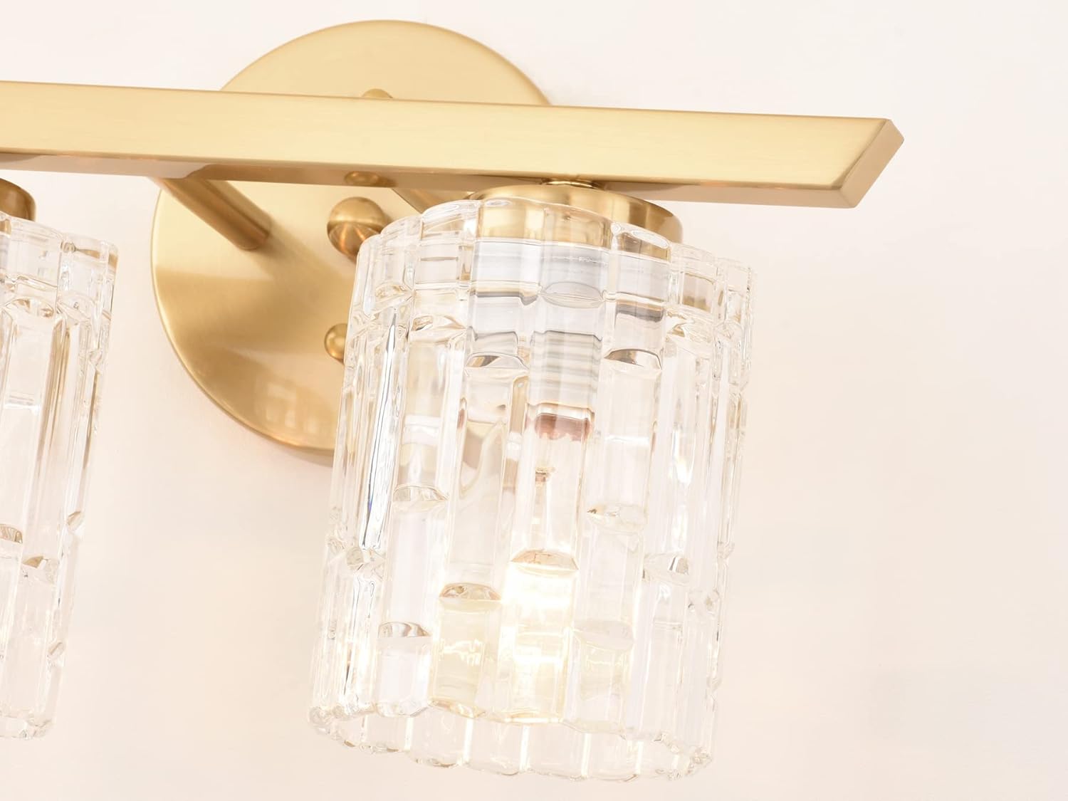 ALICE HOUSE Luces de tocador de 13.8 pulgadas, 2 luces de montaje en pared, luces de baño de latón cepillado sobre el espejo, iluminación de baño,