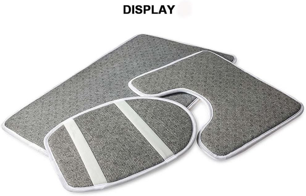 FOR U DESIGNS Juego de 3 alfombras de baño con estampado de baloncesto de fuego, alfombra absorbente con pedestal + cubierta de tapa de inodoro +