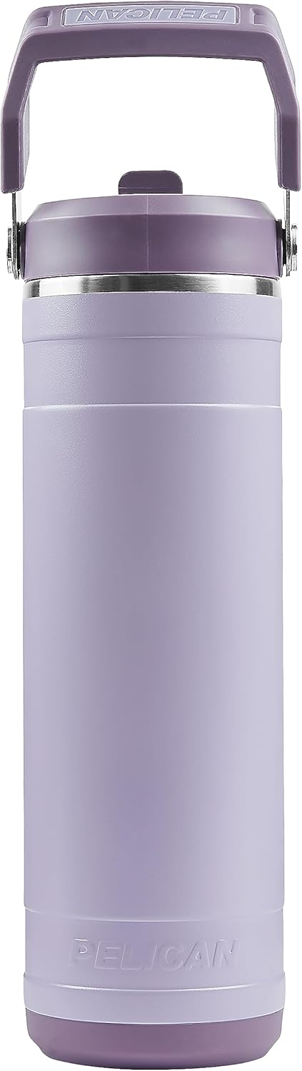 Pelican Hydration Pelican Pacific – Vaso aislado al vacío de 26 onzas, acero inoxidable reciclado de doble pared de viaje con doble tapa, botella de