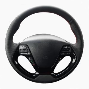 Fundas de volante de coche cosidas a mano de cuero artificial negro, para Nissan marzo 2010-2015 Sunny 2011-2013 Versa 2012-2014 Fundas de volante de coche cosidas a mano de cuero artificial negro, para Nissan marzo 2010-2015 Sunny 2011-2013 Versa 2012-2014