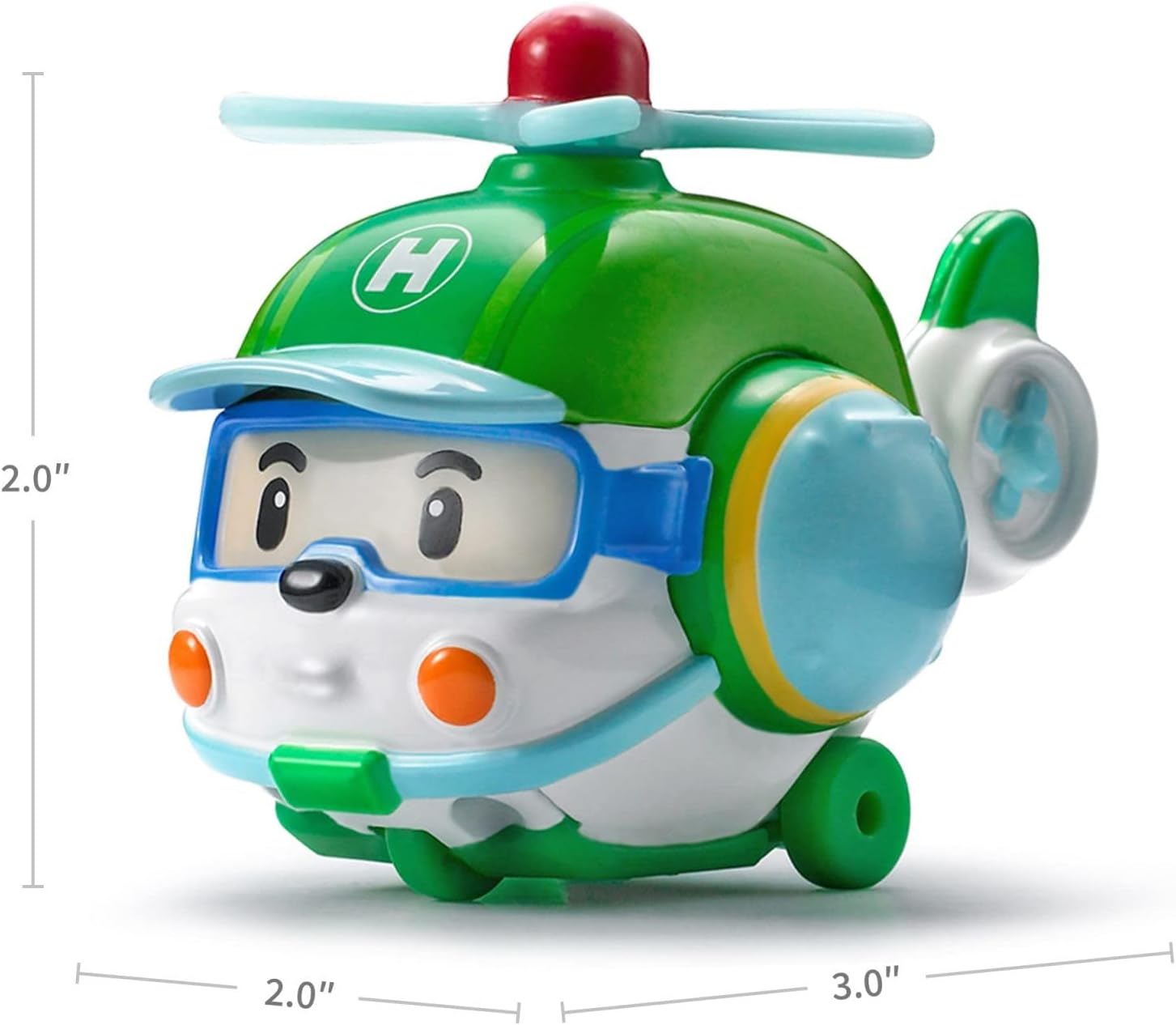Robocar Poli Juguetes, paquete de 4 Automóviles de juguete de metal fundido a presión, equipo de rescate de mini corredores, poli + ámbar + Roy +