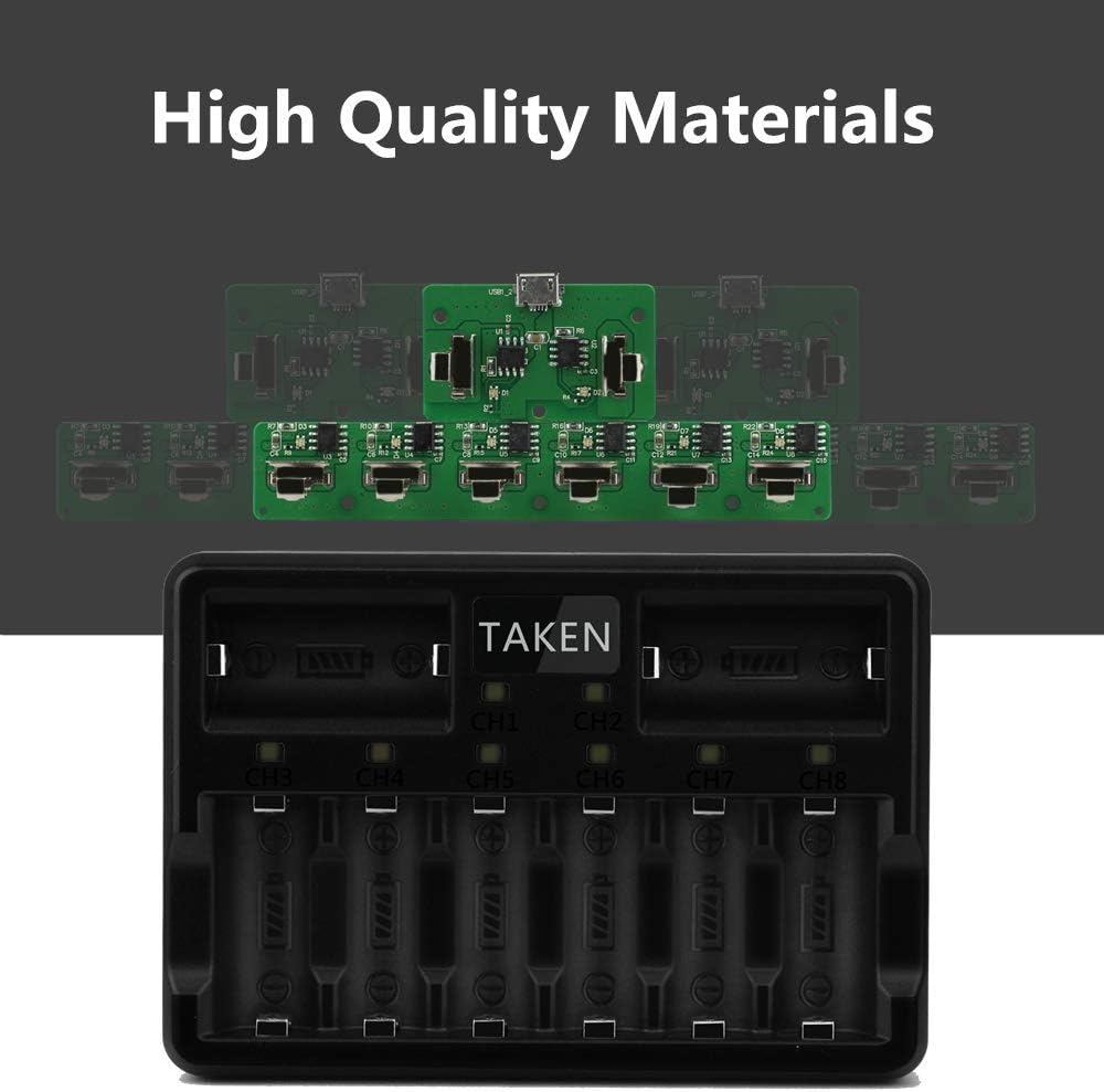 Arlo Baterías Cargador recargable para CR123A 3.7V batería recargable para cámara Arlo (VMC3030VMK3200VMS333034303530), no para batería CR123A no