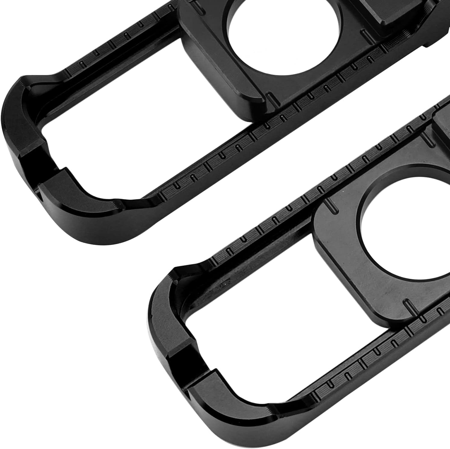 Ajustadores de cadena de motocicleta, par de ajustadores de cadena izquierda derecha de motocicleta de repuesto para YZF R6 20172020 (negro)