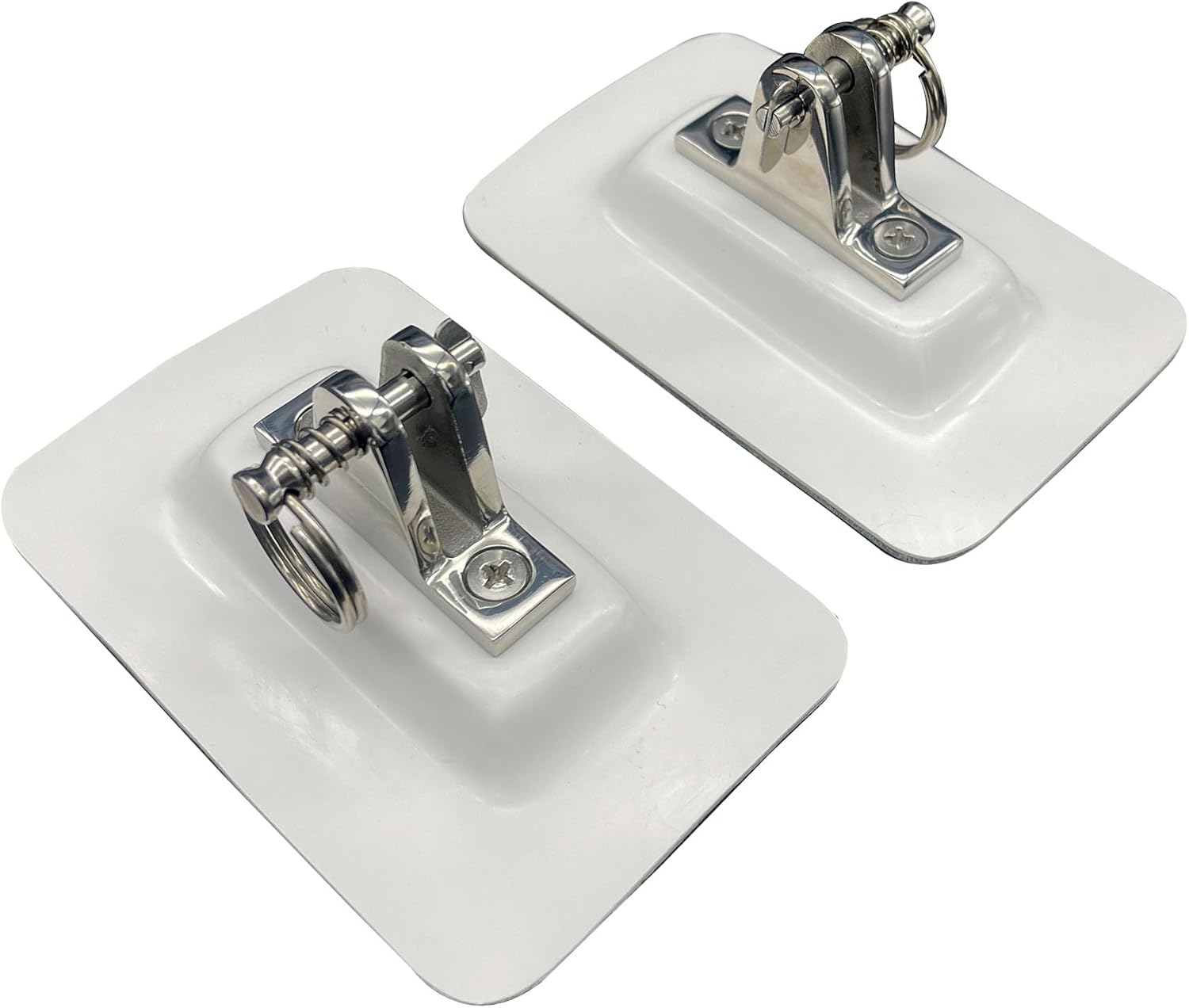 DSCRAFT Bisagra de cubierta superior de acero inoxidable 316 BiminiTop Hardware de montaje con base de fibra de vidrio Juego de 2 piezas para barco