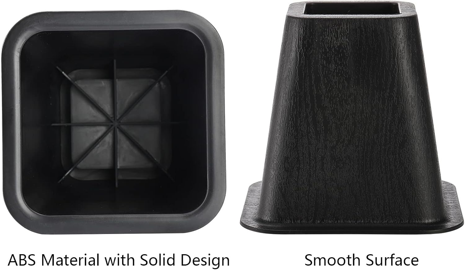 Mezchi Paquete de 6 elevadores de muebles de cama, 6 pulgadas de alta resistencia para sofá, silla, gabinete, escritorio, plástico ABS duradero,