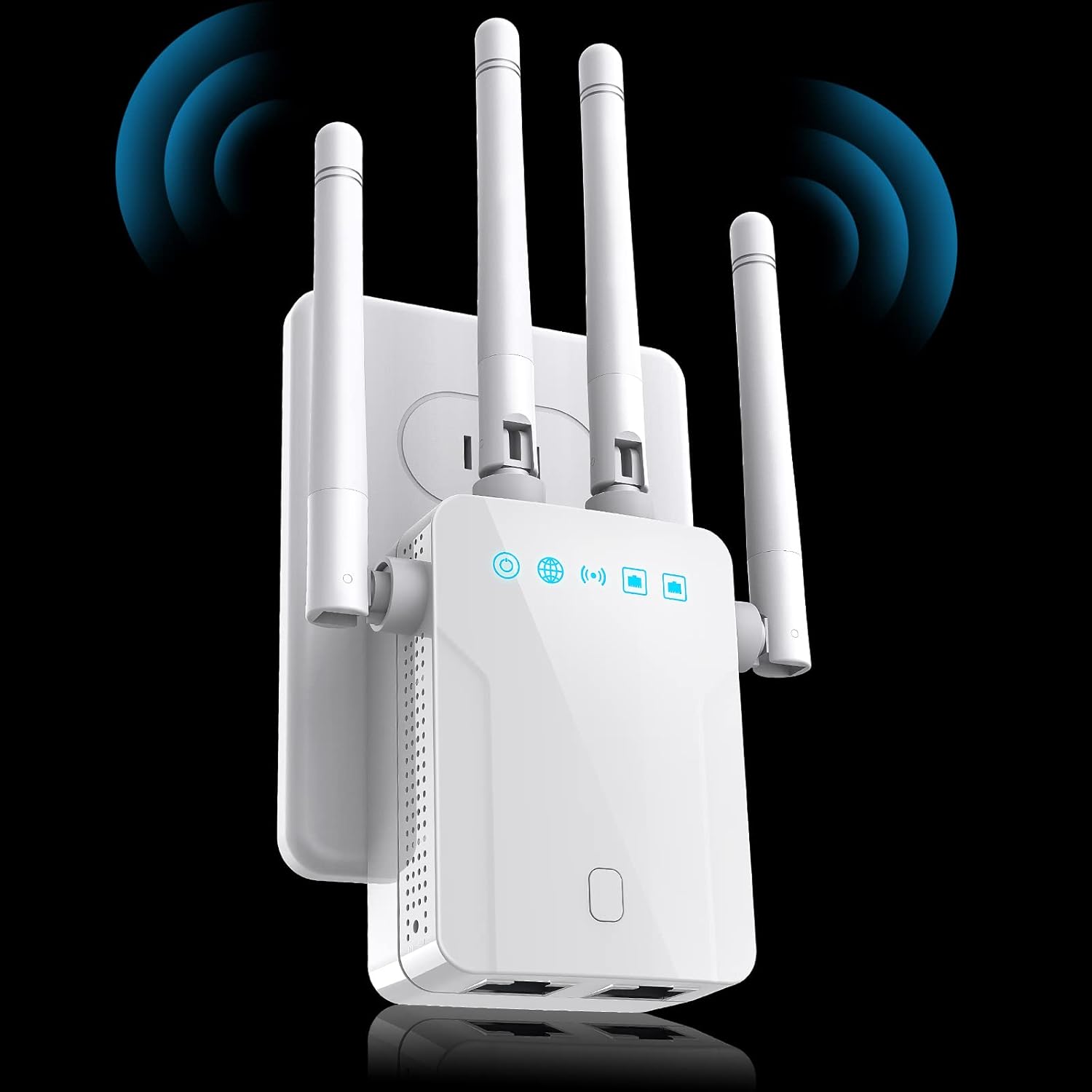 Extensoramplificador WiFi más rápido  Lanzamiento 2024 hasta un 74% más rápido  Cobertura más amplia que nunca, amplificador de señal WiFi para el