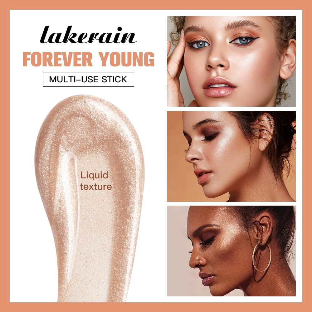 YU KUI LX Lápiz de belleza líquido resaltador, maquillaje iluminador, varita iluminadora, barra de belleza líquida con aplicador de cojín para