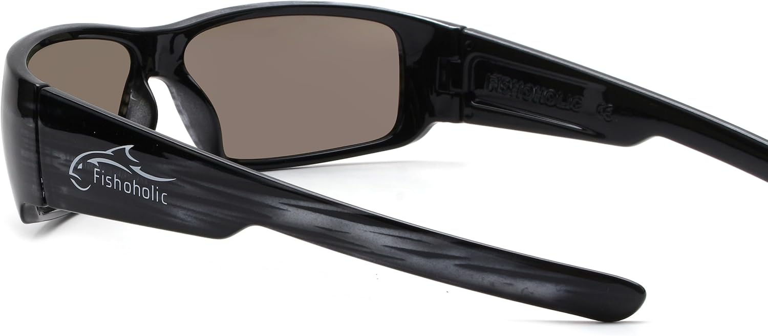 Fishoholic – Lentes de sol polarizados para pesca con protección UV400, 5 opciones de color, con funda, regalo de pesca