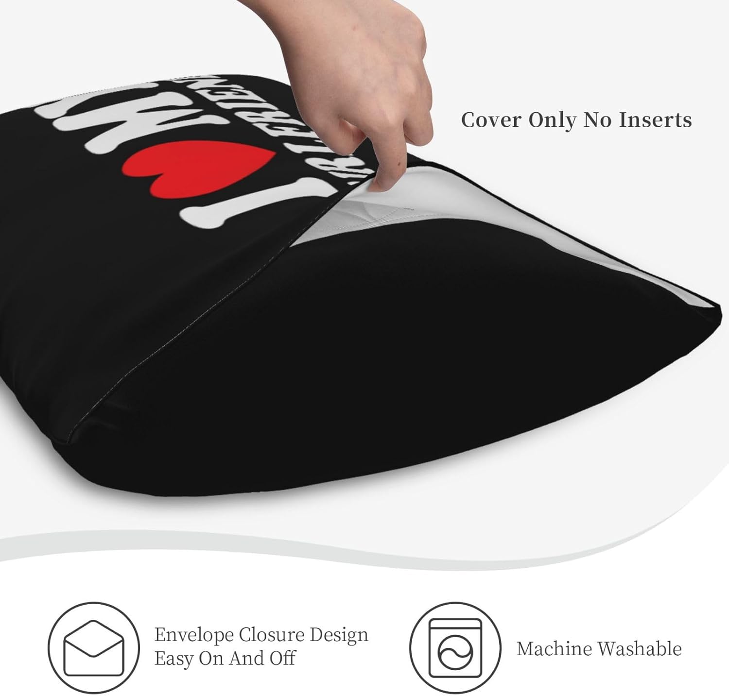 REDVIT I Love My Girlfriend – Fundas de almohada decorativas para el hogar, 20 x 26 pulgadas, para cama, sofá, automóvil, cafetería, hotel, funda de