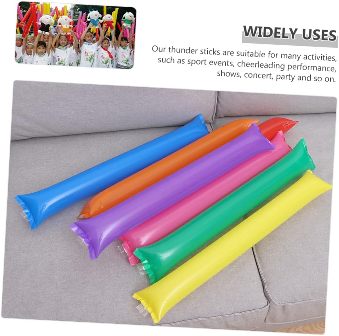 Totority 30 piezas de reabastecimiento de combustible, juguetes deportivos, globos inflados, juguetes inflados, fabricantes de ruido, Bam Bam Bam