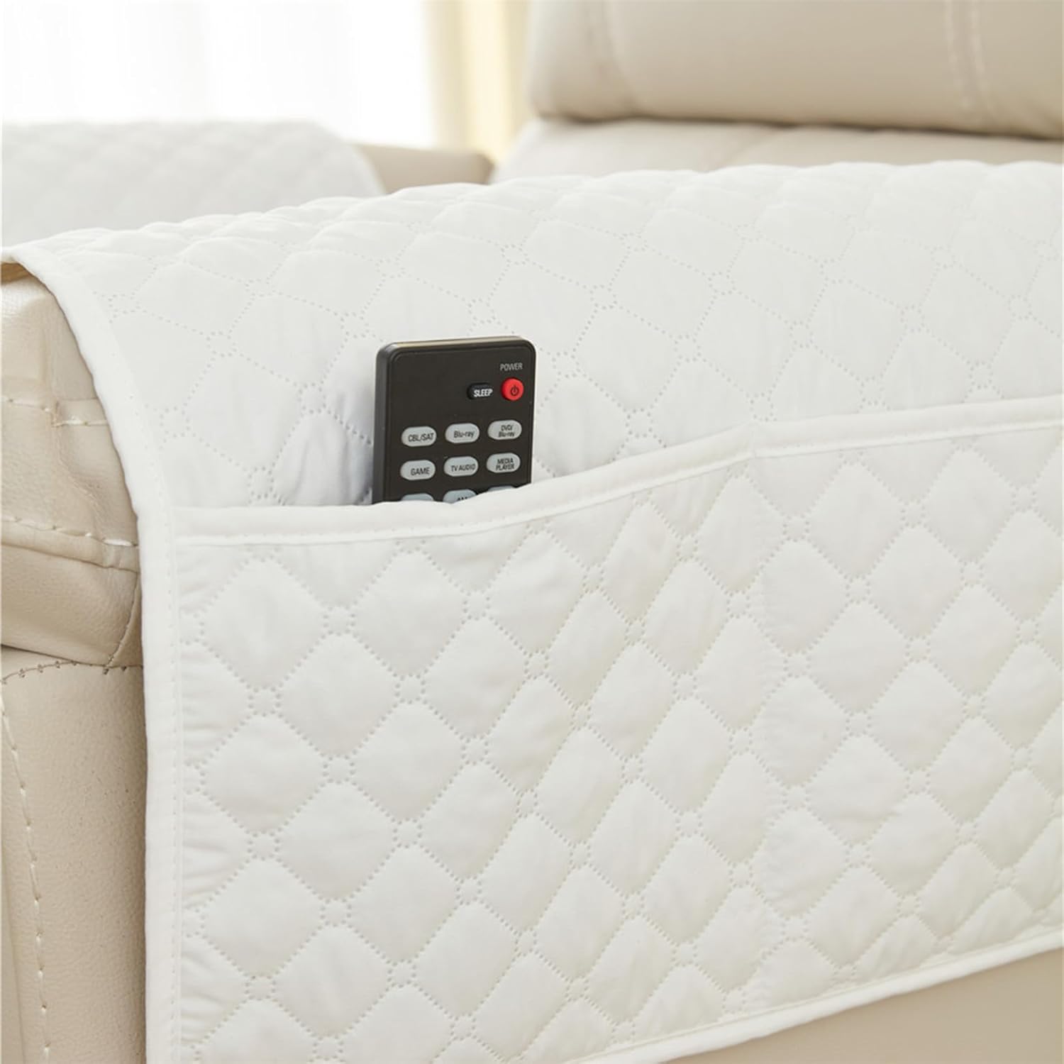 Géneric Funda para sofá reclinable, funda de sofá para mascotas, funda de sofá lavable, protector de muebles con bolsillos de almacenamiento, funda