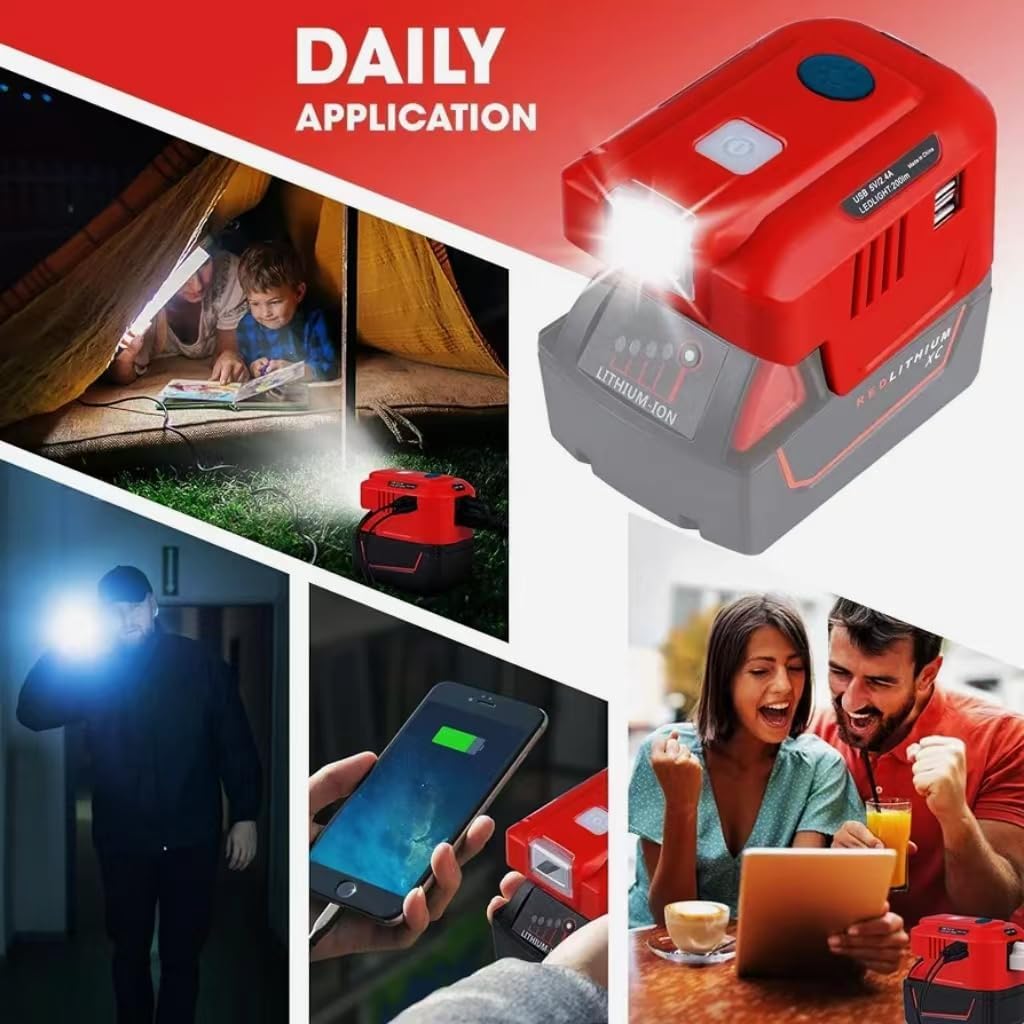 Inversor de fuente de alimentación de 150 W para batería de litio Milwaukee M18 de 18 V, TEPULAS DC 18 V a CA 110-120 V Modifined Sinusoidal