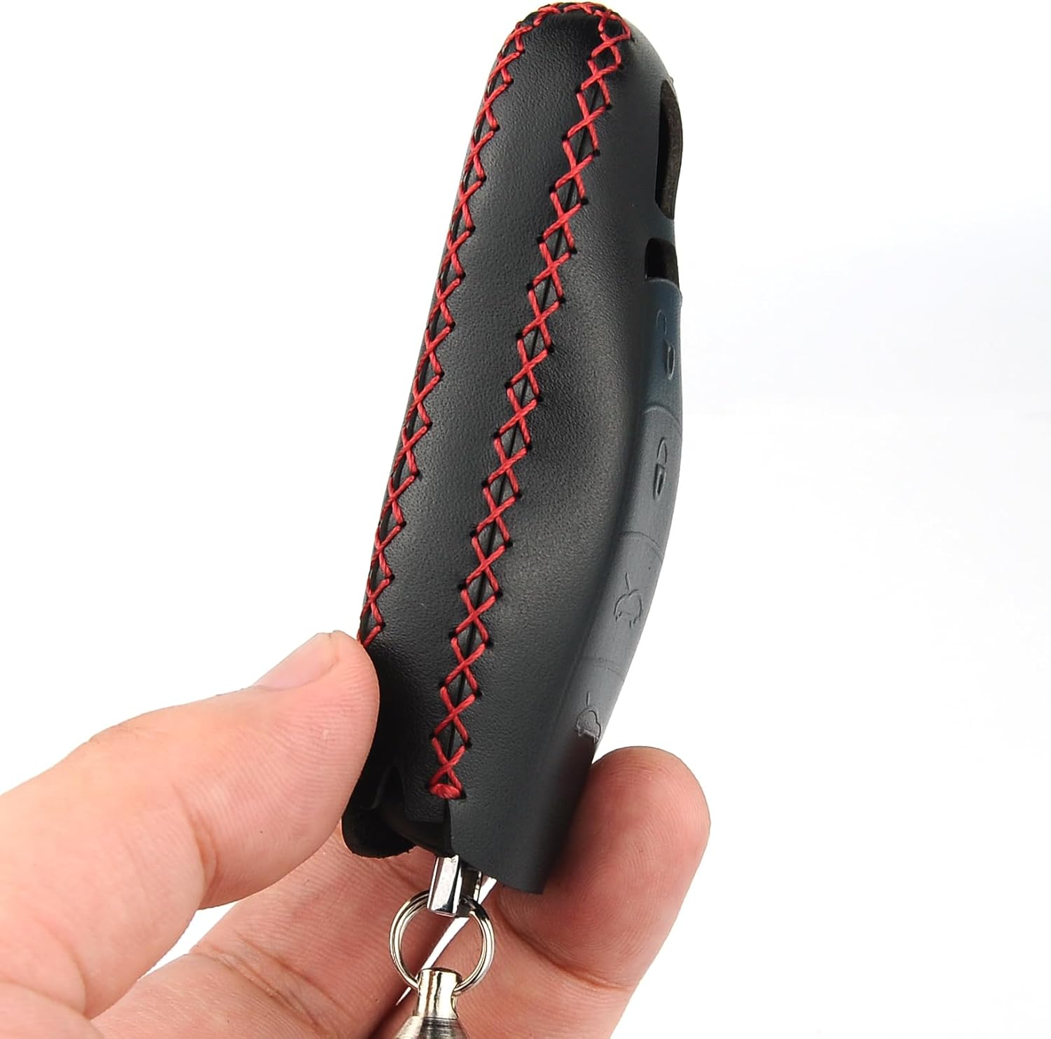 Cadtealir Funda de piel italiana para llavero compatible con Boxster Turbo Porsche Cayenne Panamera Macan Cayman 911
