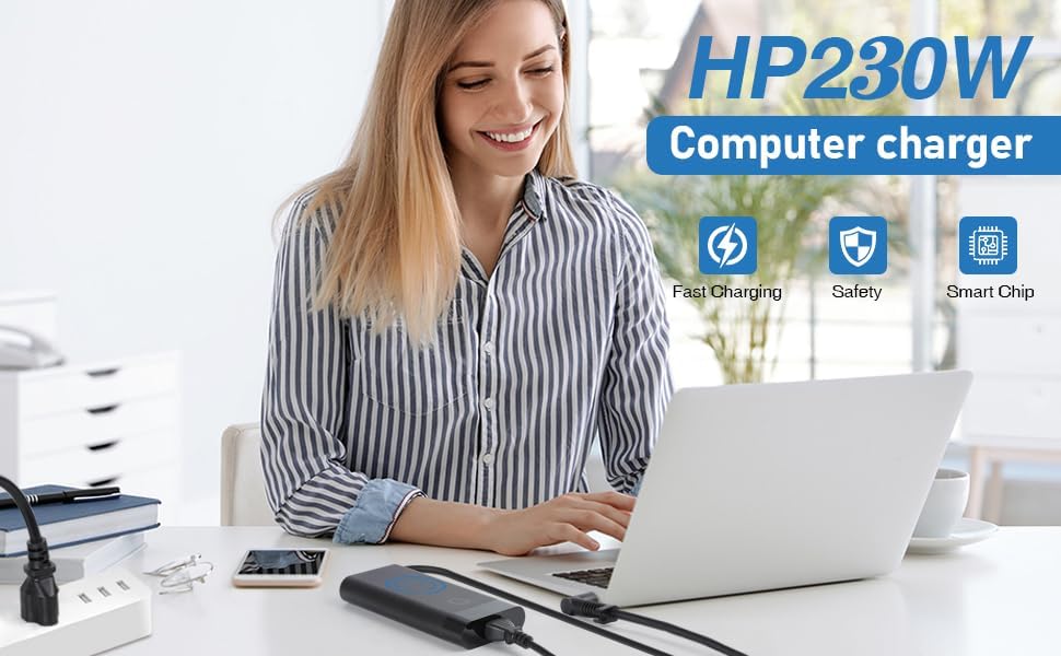 Nuevo cargador de punta de 230 W 11.8 A 4.5×3.0 mmTip para HP Omen 15 16 17 Gaming Laptop M41303-001 TPN-LA10 Fuente de alimentación para portátil