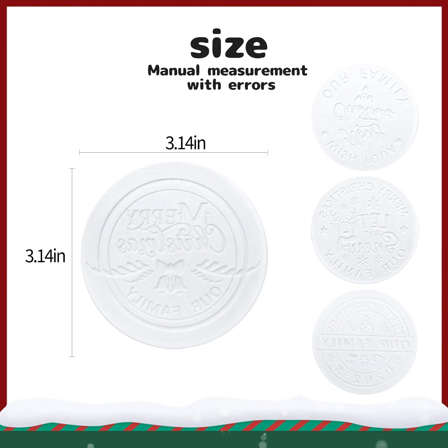 8 moldes para galletas de Navidad 2023 con tu nombre, cortadores de galletas de Navidad, diseño elevado en 3D, sello para hornear Feliz Navidad.