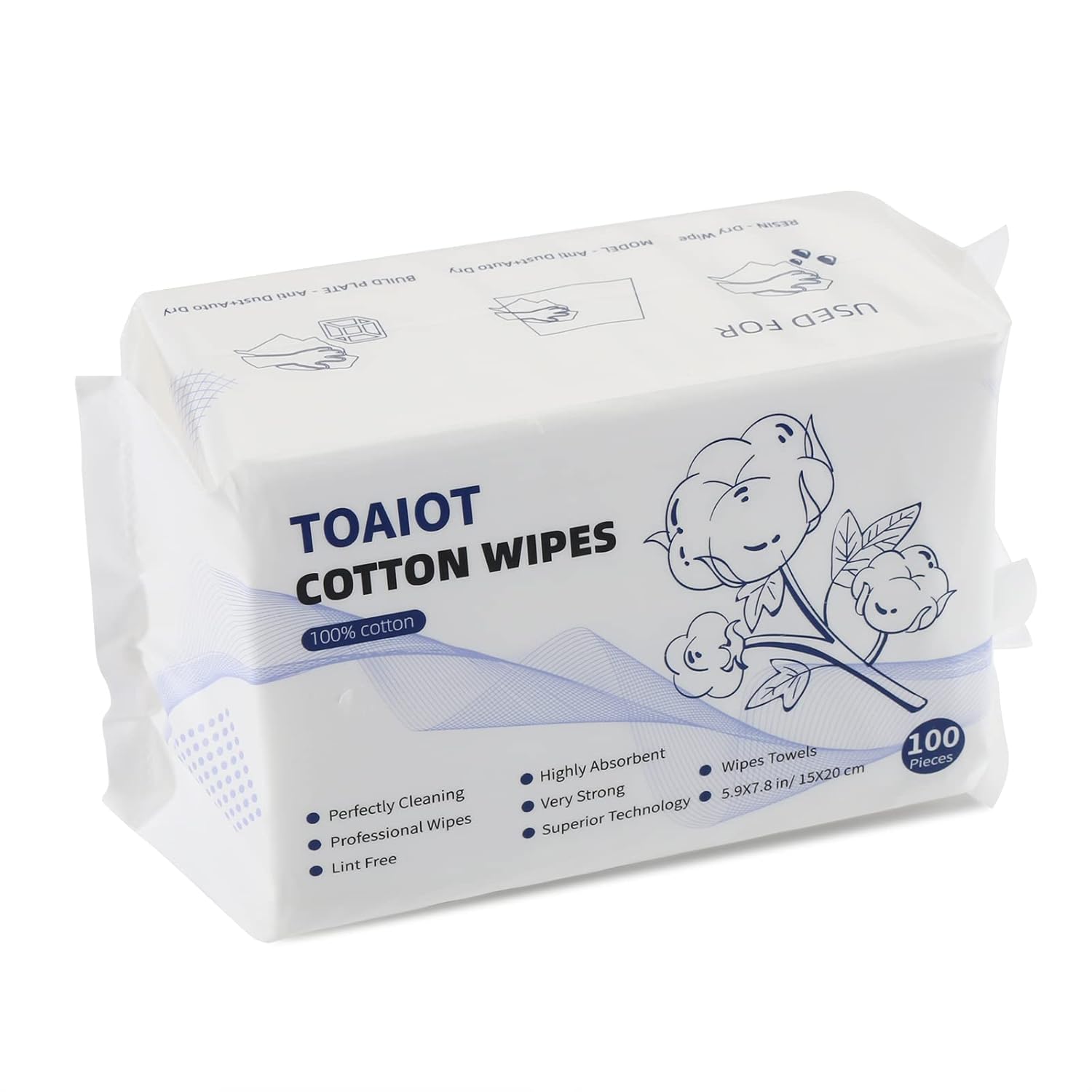 BCZAMD Toaiot – Accesorios para impresora 3D, herramienta de limpieza de resina, toallitas secas, sin pelusas, toalla desechable, 100 unidades de