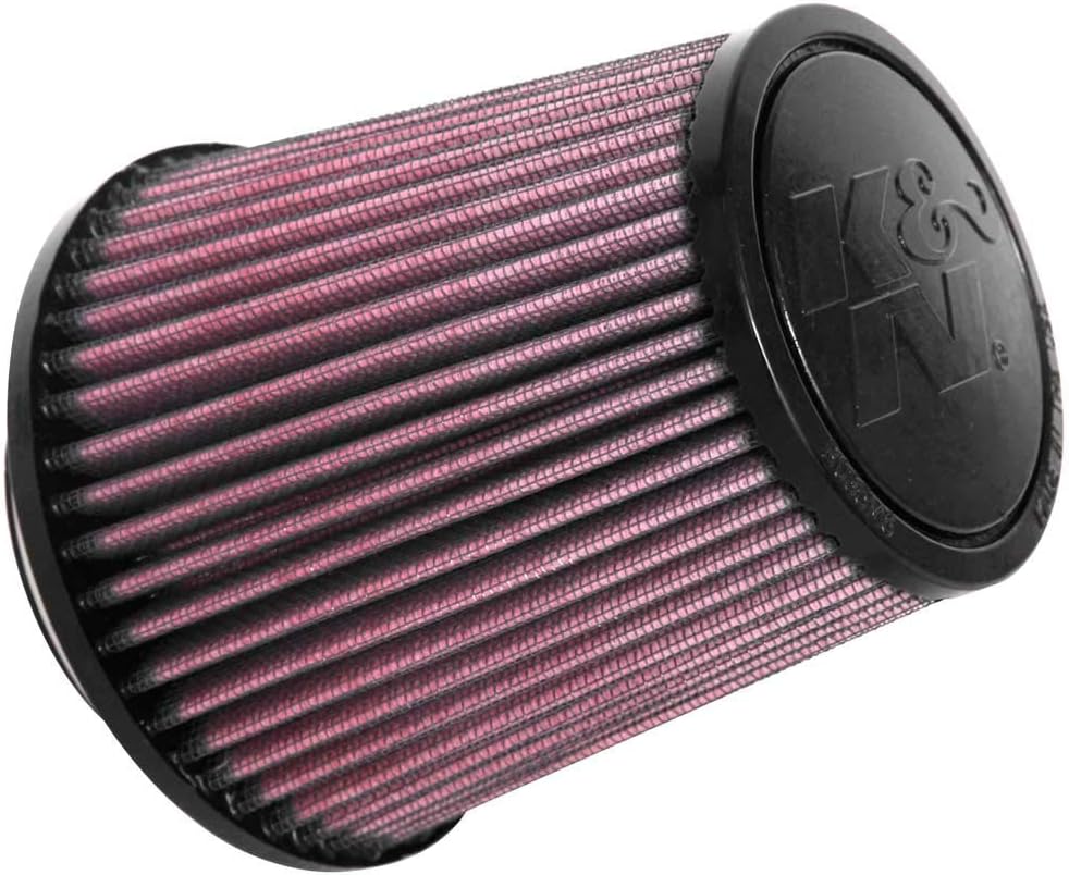 K&N Filtro de admisión de aire universal con abrazadera alto rendimiento, Premium, Filtro de aire de repuesto Diámetro de la brida 2.75 pulgadas,